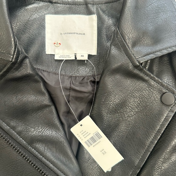 Women's Faux Leather Black Jacket - Picture 5 of 6